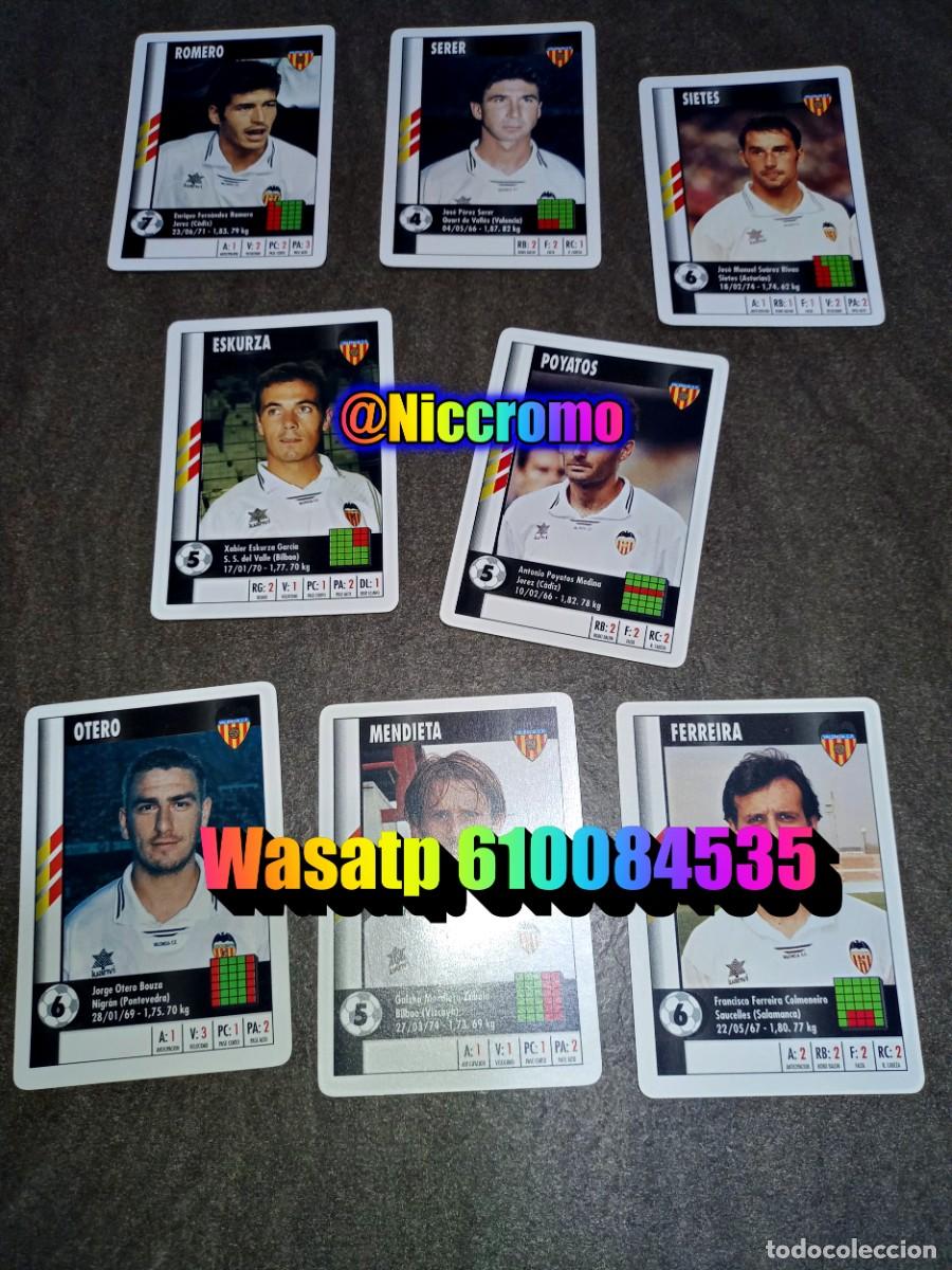 Cromos de f&uacute;tbol: valencia 21 cromos completo marca 95 96 supergol hay 5 en copia 1995 heraclio fournier niccromo