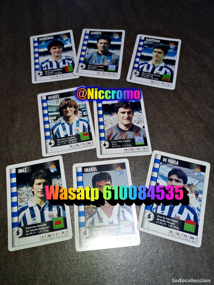 Cromos de f&uacute;tbol: real sociedad 20 cromos completo marca 95 96 supergol hay 4 en copia 1995 heraclio fournier niccromo