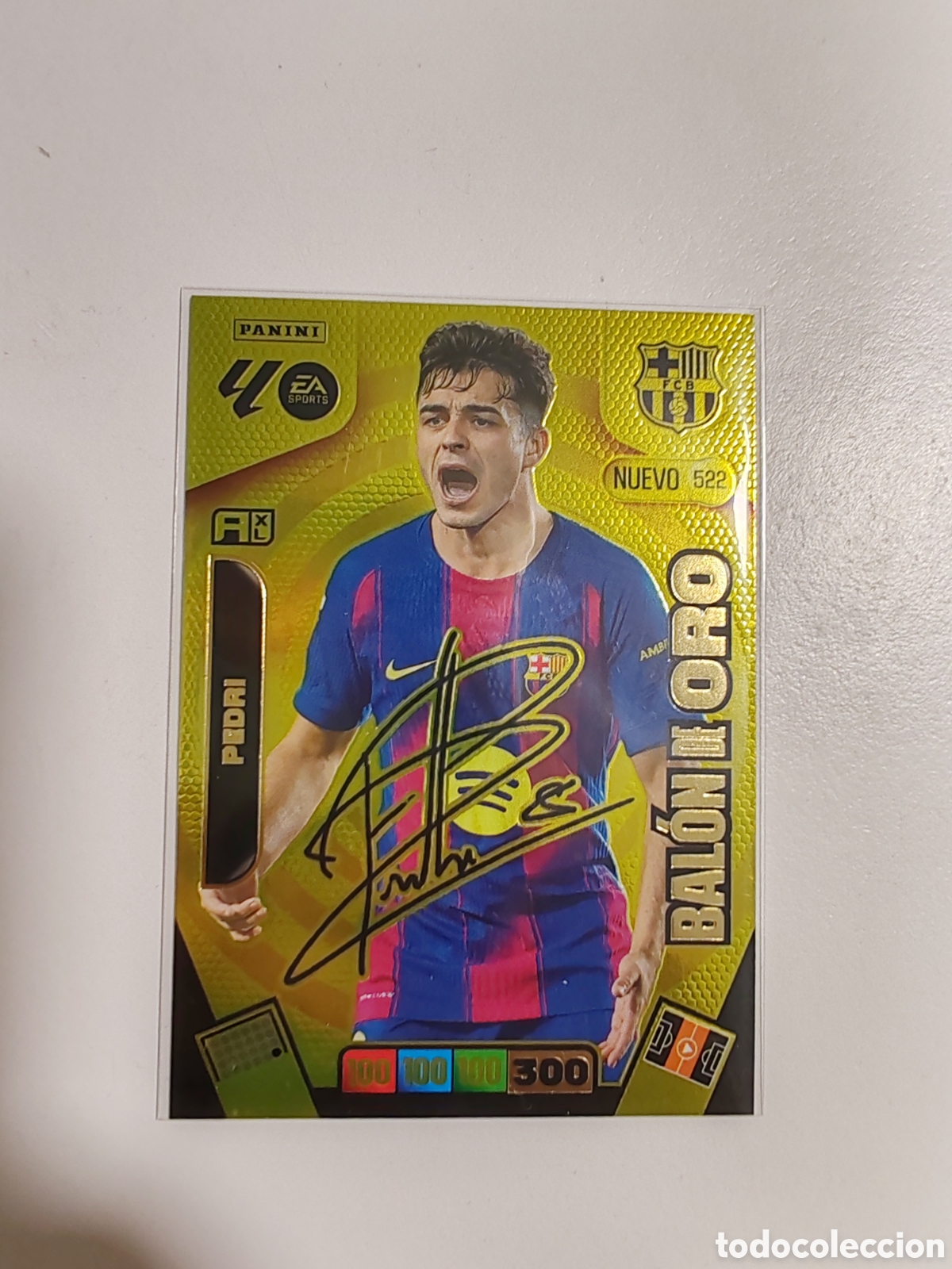 Cromos de f&uacute;tbol: Cromo Adrenalyn 2025 2026 / 2526 Bal&oacute;n de Oro Pedri 522. Nuevo