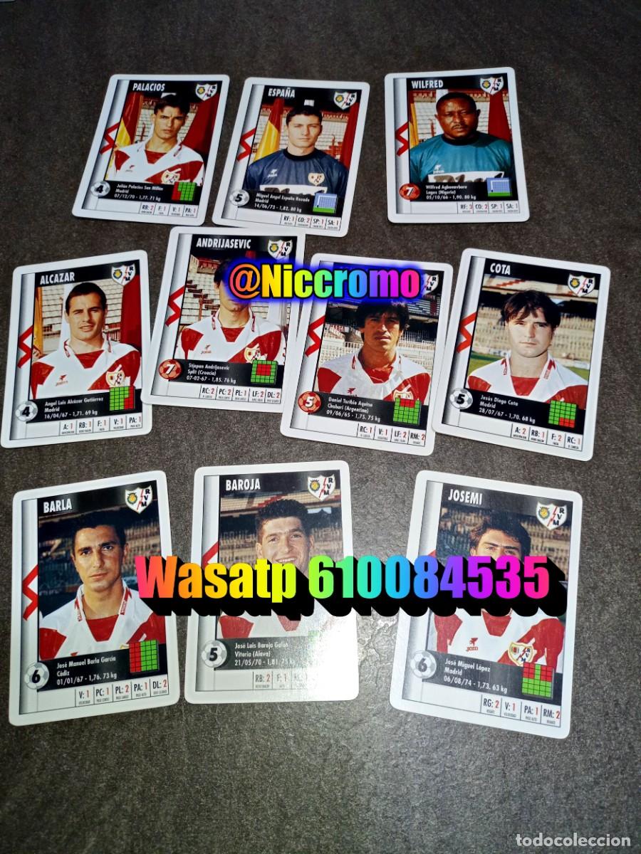 Cromos de f&uacute;tbol: rayo vallecano 21 cromos completo marca 95 96 supergol 2 en copia 1995 heraclio fournier niccromo