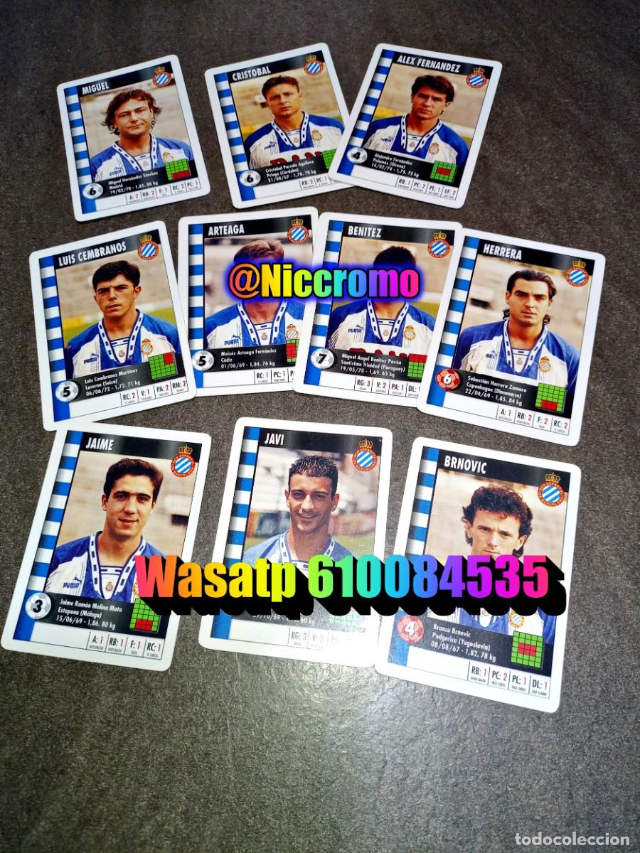 Cromos de f&uacute;tbol: rcd espa&ntilde;ol 21 cromos completo marca 95 96 supergol hay 2 en copia 1995 heraclio fournier niccromo