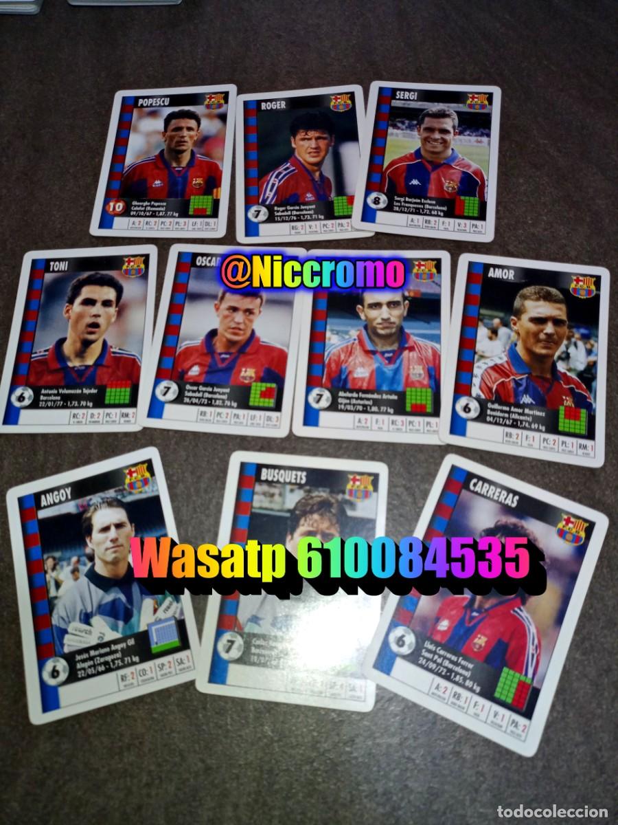 Cromos de f&uacute;tbol: fc barcelona 24 cromos completo marca 95 96 supergol hay 5 en copia 1995 heraclio fournier niccromo