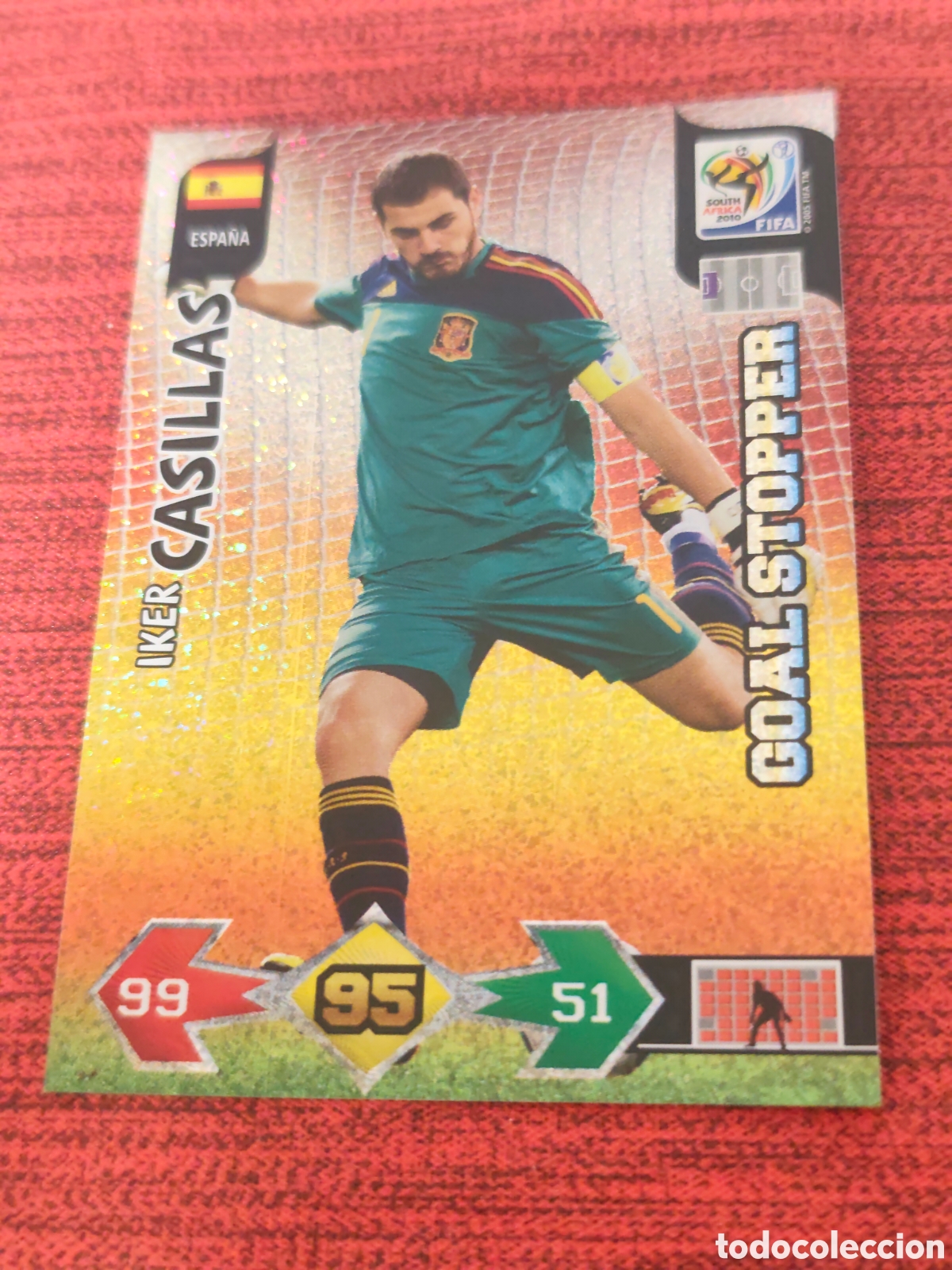Fu&szlig;ball-Sticker: GOAL STOPPER CASILLAS ESPA&Ntilde;A ADRENALYN XL WORLD CUP SOUTH AFRICA 2010