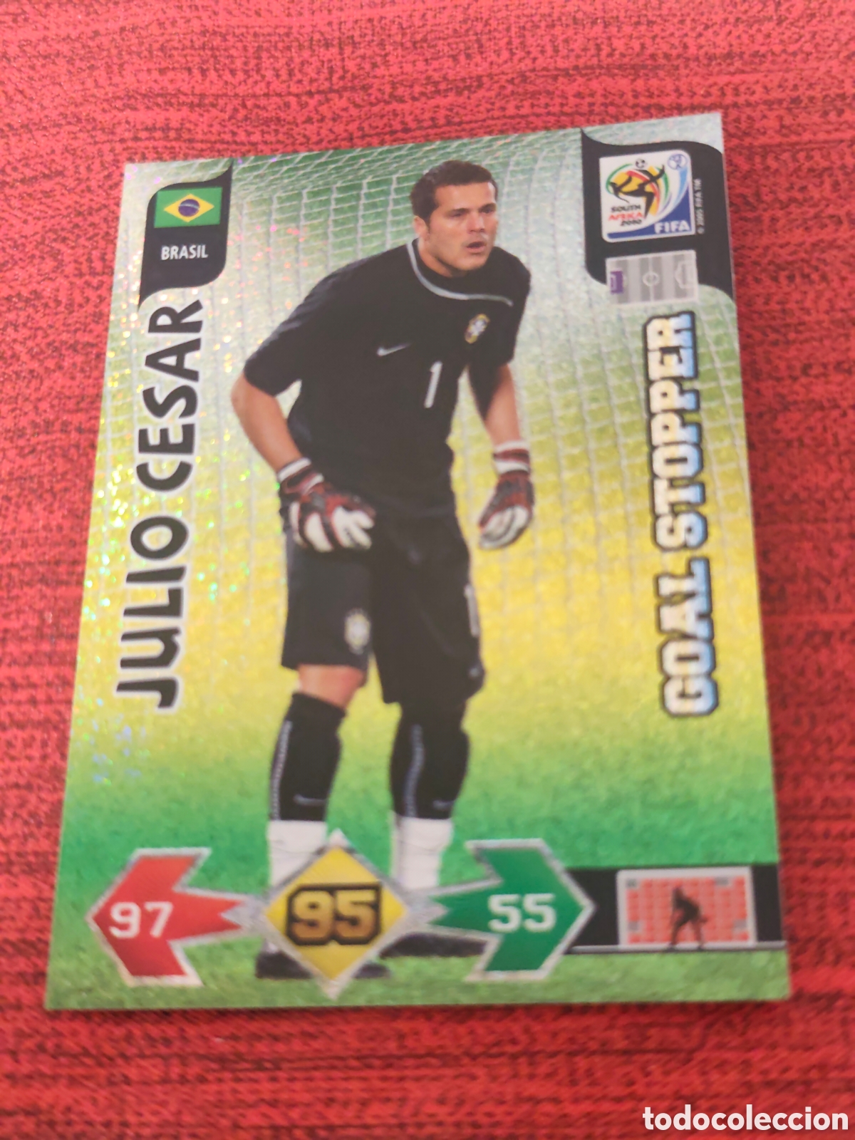 Cromos de f&uacute;tbol: GOAL STOPPER JULIO CESAR BRASIL ADRENALYN XL WORLD CUP SOUTH AFRICA 2010