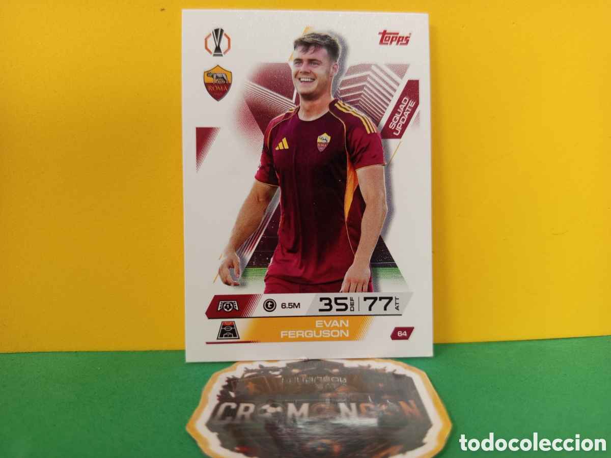 Cromos de f&uacute;tbol: ❇️ CROMO ⚽ FERGUSON ROMA 64 MATCH ATTAX EXTRA CHAMPIONS LEAGUE 2025 2026 25 26 ❇️