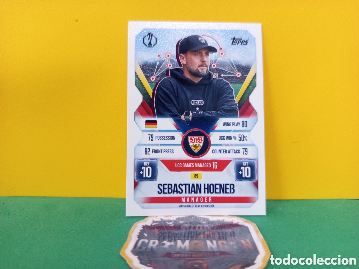 Cromos de f&uacute;tbol: ❇️ CROMO ⚽ HOENEB VFB STUTTGART 89 MANAGER MATCH ATTAX EXTRA CHAMPIONS LEAGUE 2025 2026 25 26 ❇️