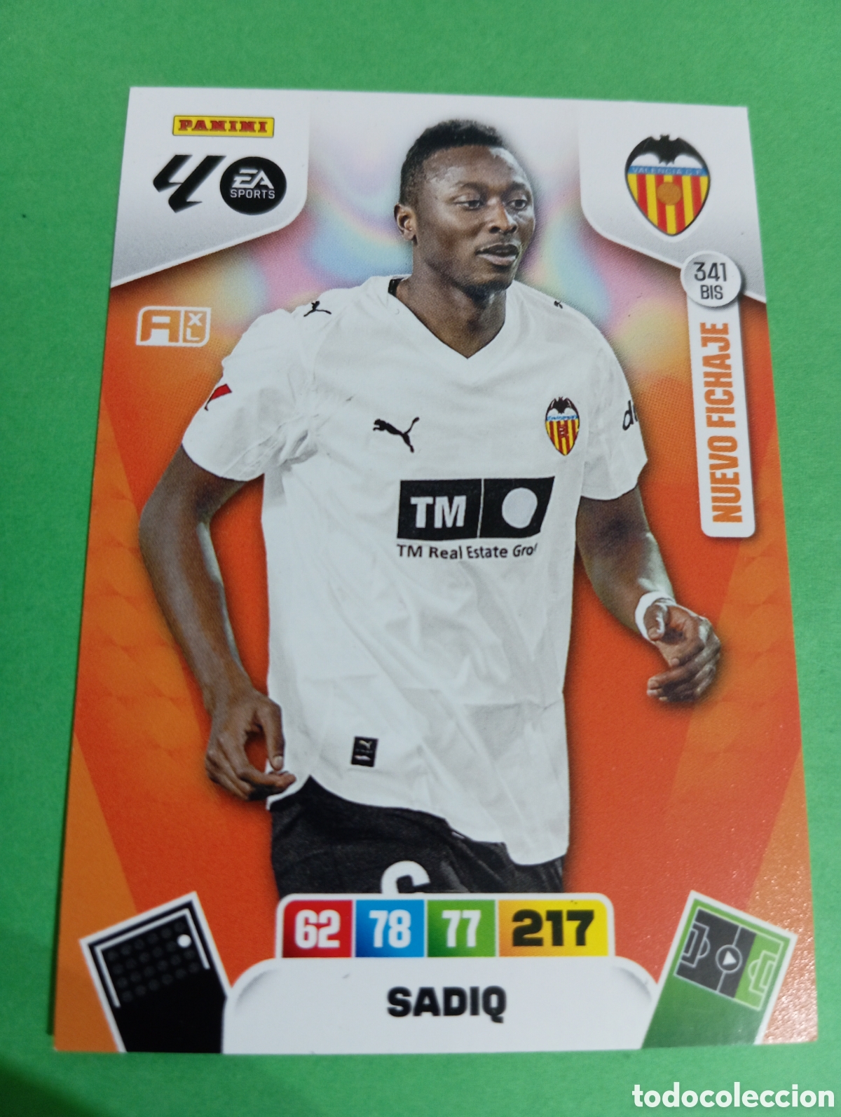 Cromos de f&uacute;tbol: Sadiq Valencia NUEVO FICHAJE n&deg;341 BIS / PANINI ADRENALYN XL LA LIGA 2025/2026