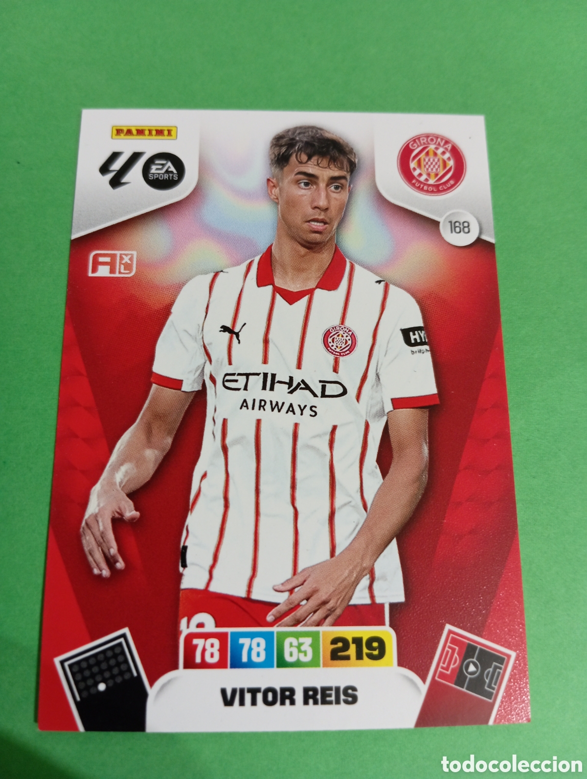 Cromos de f&uacute;tbol: Vitor Reis Girona n&deg; 168 / PANINI ADRENALYN XL LA LIGA 2025/2026