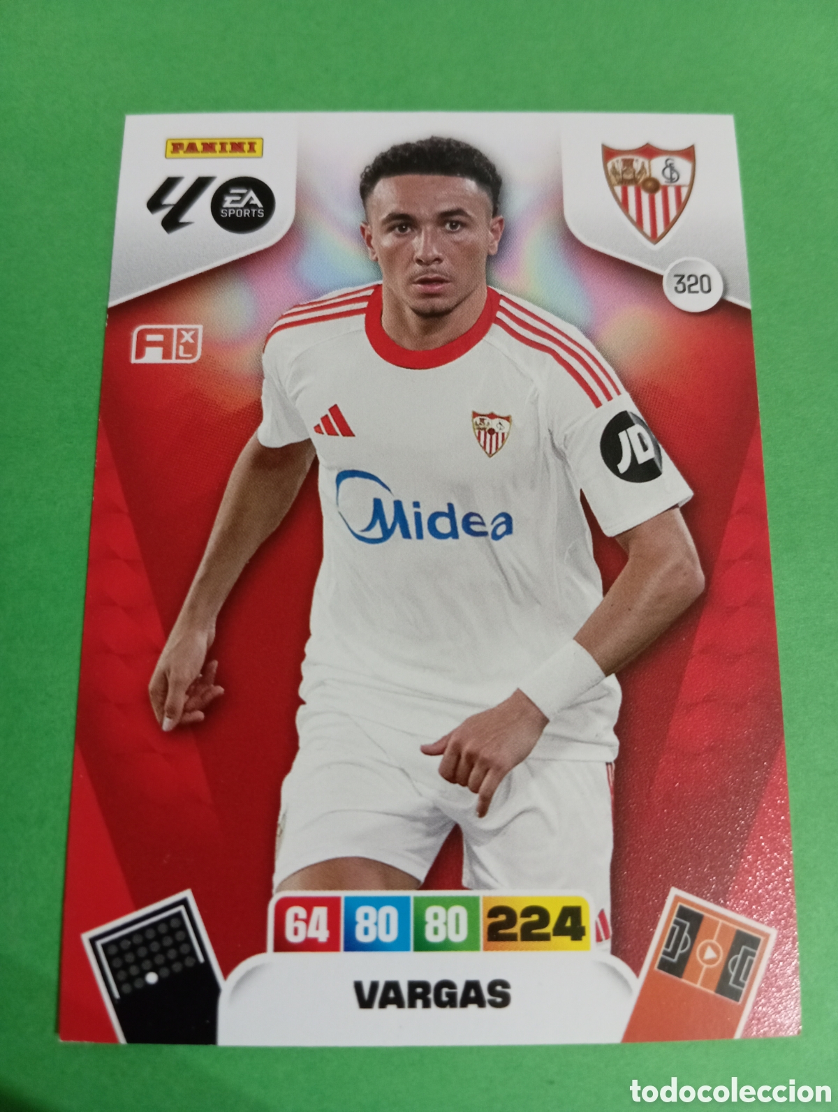 Cromos de f&uacute;tbol: Vargas Sevilla n&deg;320 / PANINI ADRENALYN XL LA LIGA 2025/2026