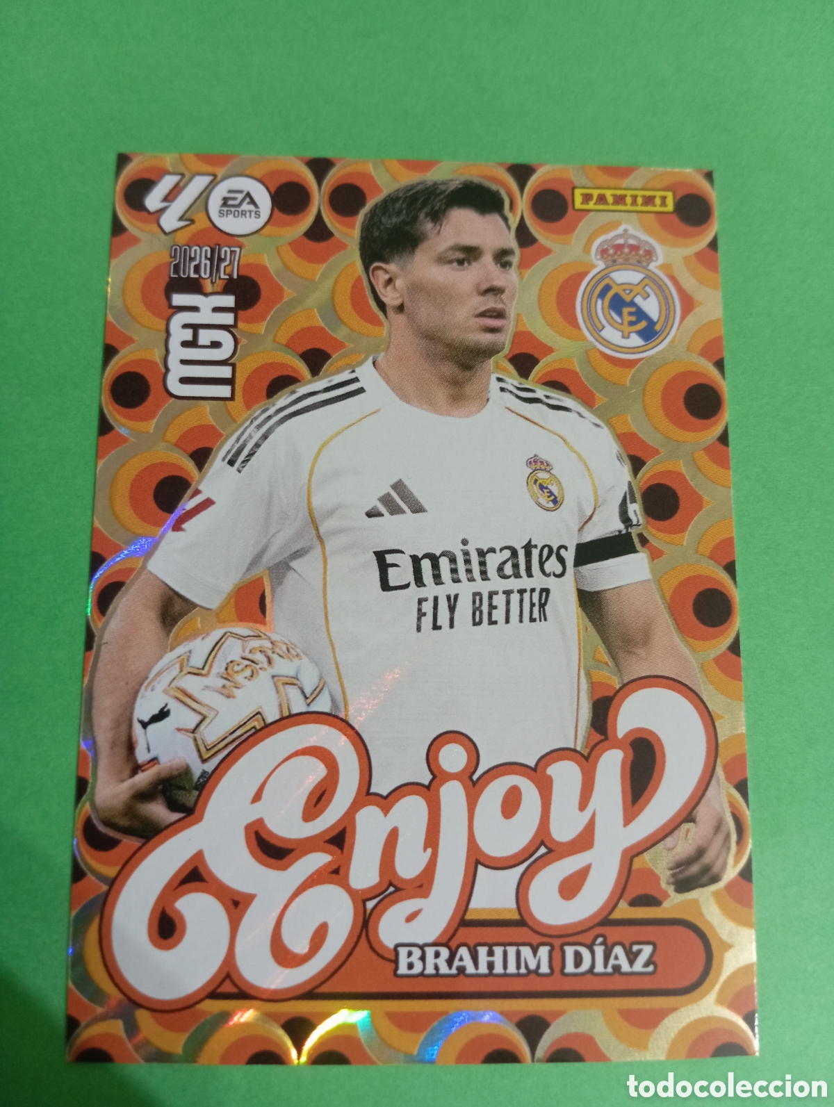 Cromos de f&uacute;tbol: Brahim D&iacute;az Real Madrid ENJOY n&deg;380 / PANINI MEGACRACKS 2026/2027