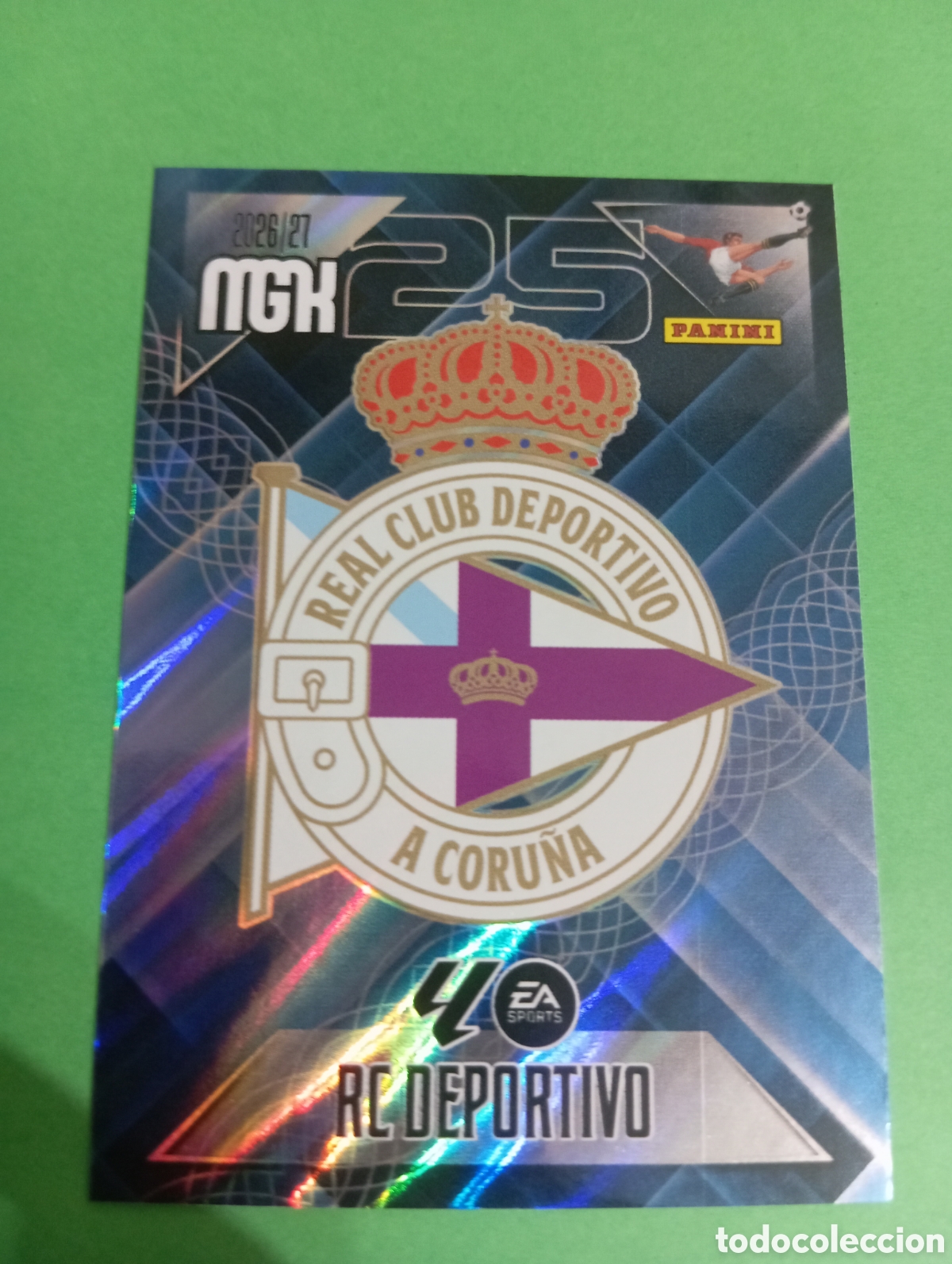 Cromos de f&uacute;tbol: Escudo del Deportivo de la Coru&ntilde;a n&deg;127 / PANINI MEGACRACKS 2026/2027