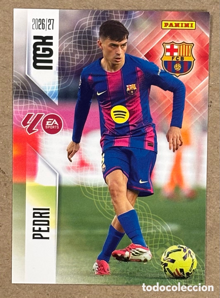 Cromos de f&uacute;tbol: PEDRI (FC BARCELONA). CARTA PANINI MEGACRACKS MGK 2026/27. #85.