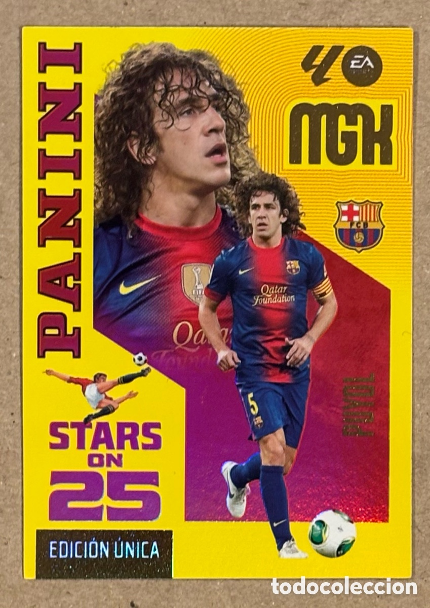 Cromos de f&uacute;tbol: PUYOL (FC BARCELONA). CARTA STARS ON 25 EDICI&Oacute;N &Uacute;NICA PANINI MEGACRACKS MGK 2026/27. #429.