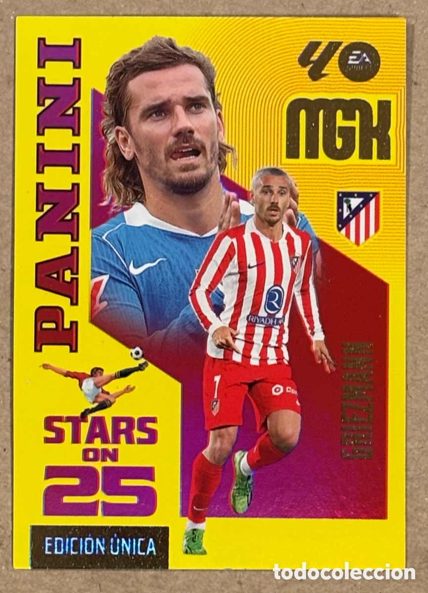 Cromos de f&uacute;tbol: GRIEZMANN (ATL&Eacute;TICO MADRID). CARTA STARS ON 25 EDICI&Oacute;N &Uacute;NICA PANINI MEGACRACKS MGK 2026/27. #463