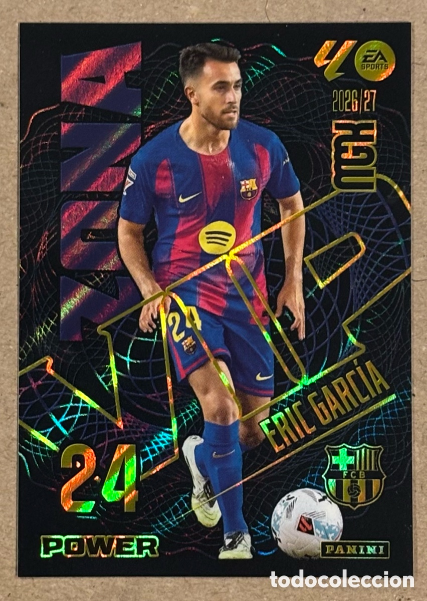 Cromos de f&uacute;tbol: ERIC GARC&Iacute;A(FC BARCELONA). CARTA POWER ZONA VIO PANINI MEGACRACKS MGK 2026/27. #393P.