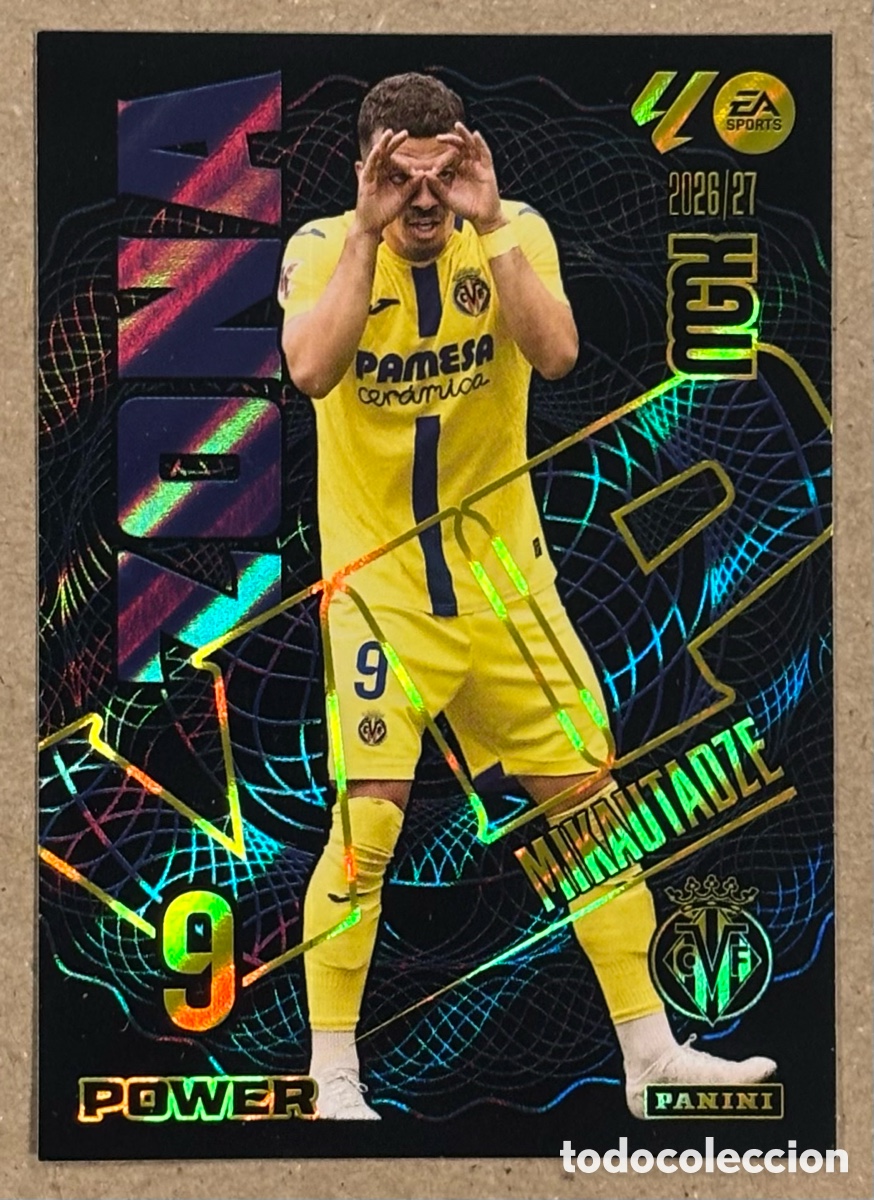 Cromos de f&uacute;tbol: MIKAUTADZE (VILLARREAL). CARTA POWER ZONA VIO PANINI MEGACRACKS MGK 2026/27. #402P.