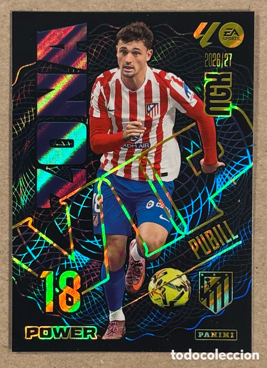 Cromos de f&uacute;tbol: PUBILL (ATL&Eacute;TICO MADRID). CARTA POWER ZONA VIO PANINI MEGACRACKS MGK 2026/27. #404P.