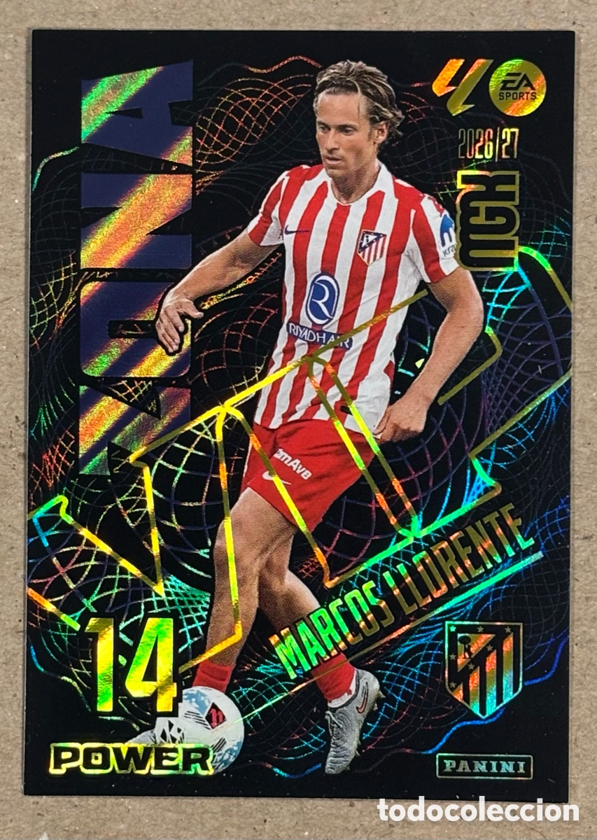 Cromos de f&uacute;tbol: MARCOS LLORENTE (ATL&Eacute;TICO MADRID). CARTA POWER ZONA VIO PANINI MEGACRACKS MGK 2026/27. #401P