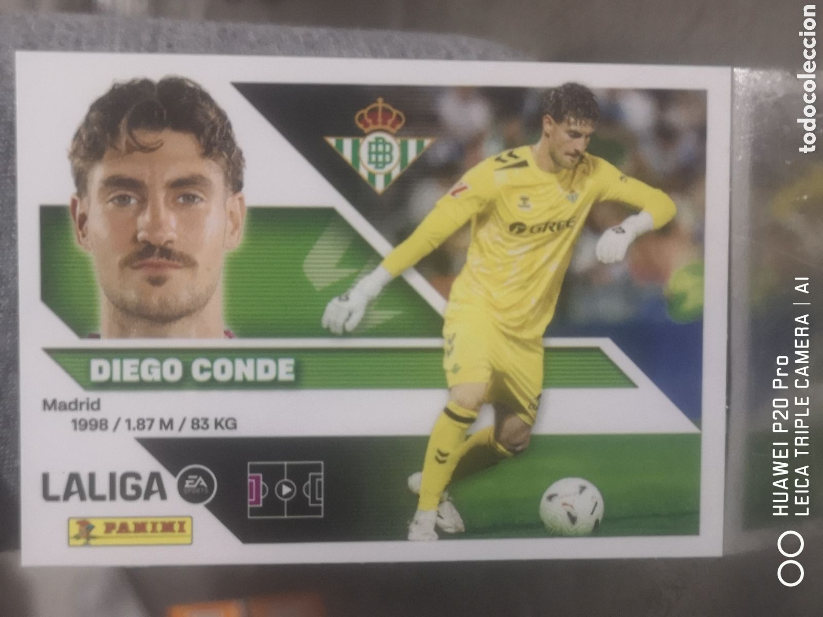 Cromos de f&uacute;tbol: LIGA ESTE 2026 2027 2026 27 COLOCA DIEGO CONDE 4 BIS REAL BETIS