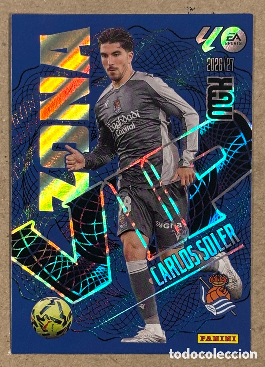 Cromos de f&uacute;tbol: CARLOS SOLER (REAL SOCIEDAD ). CARTA ZONA VIO PANINI MEGACRACKS MGK 2026/27. #390..