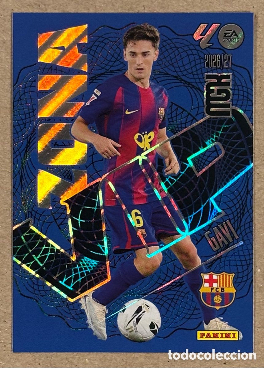 Cromos de f&uacute;tbol: GAVI (FC BARCELONA). CARTA ZONA VIO PANINI MEGACRACKS MGK 2026/27. #394.