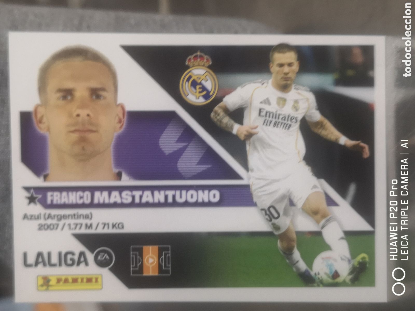 Cromos de f&uacute;tbol: LIGA ESTE 2026 2027 2026 27 MASTANTUONO 16 A REAL MADRID