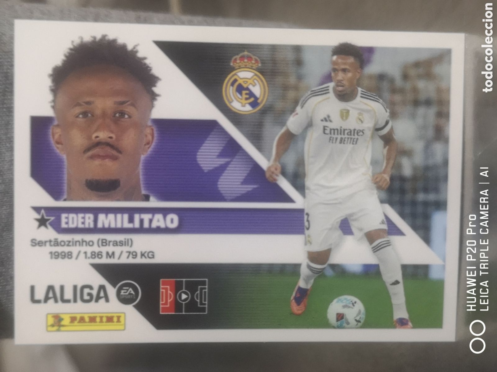 Cromos de f&uacute;tbol: LIGA ESTE 2026 2027 2026 27 MILITAO 6 REAL MADRID