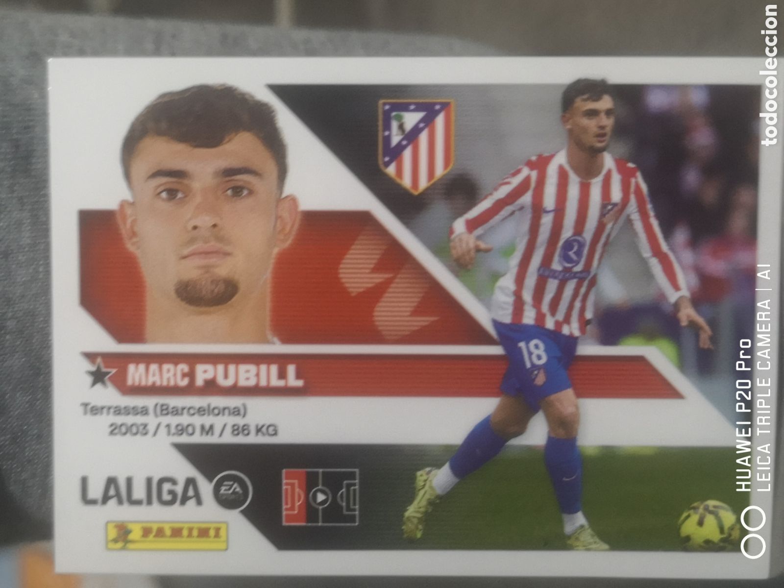 Cromos de f&uacute;tbol: LIGA ESTE 2026 2027 2026 27 PUBILL 7 ATLETICO DE MADRID