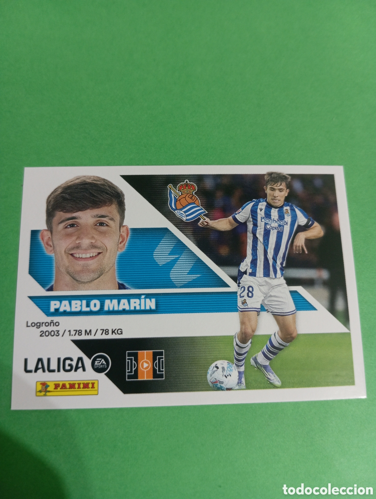 Cromos de f&uacute;tbol: Pablo Mar&iacute;n Real Sociedad n&deg;11 / PANINI LIGA ESTE 2026/2027