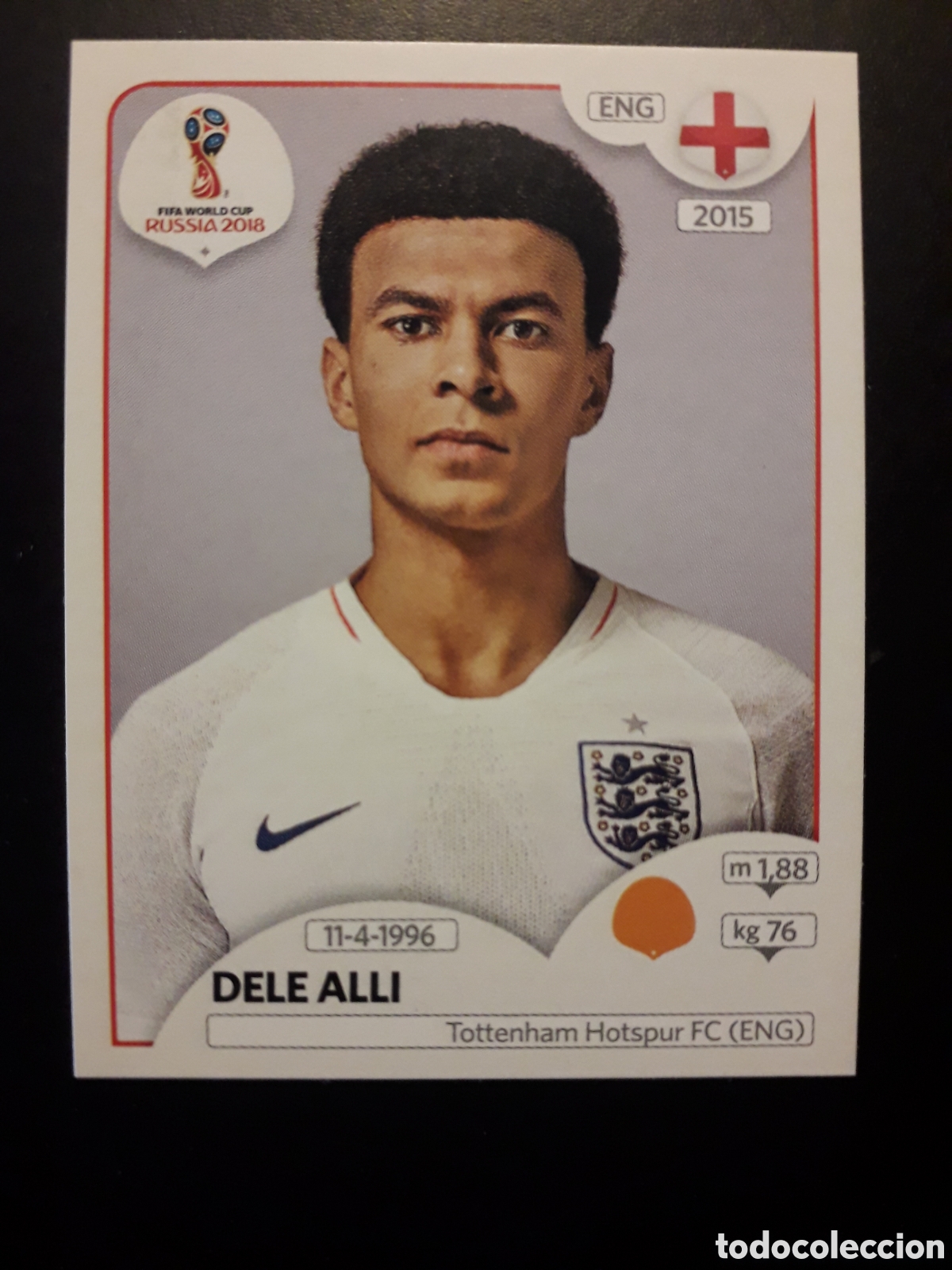 Cromos de f&uacute;tbol: DELE ALI INGLATERRA MUNDIAL F&Uacute;TBOL RUSIA RUSSIA 2018 N&deg; 584 PANINI SIN PEGAR PEDIDO M&Iacute;NIMO 3&euro;