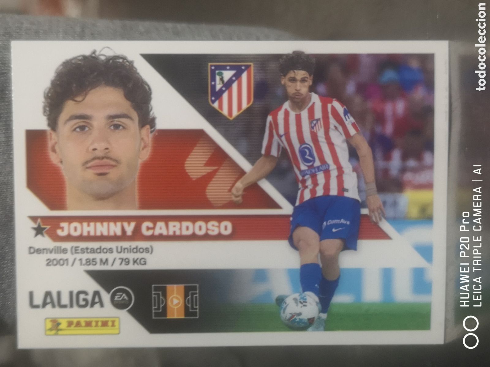 Cromos de f&uacute;tbol: LIGA ESTE 2026 2027 2026 27 JOHNNY CARDOSO 13 ATLETICO DE MADRID