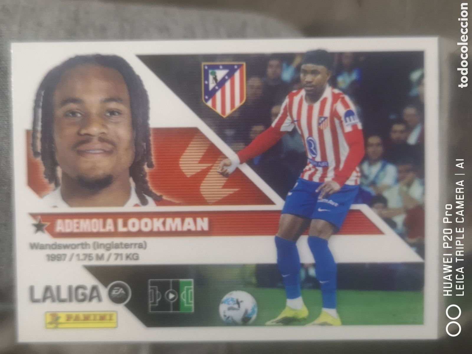 Cromos de f&uacute;tbol: LIGA ESTE 2026 2027 2026 27 LOOKMAN 18 ATLETICO DE MADRID