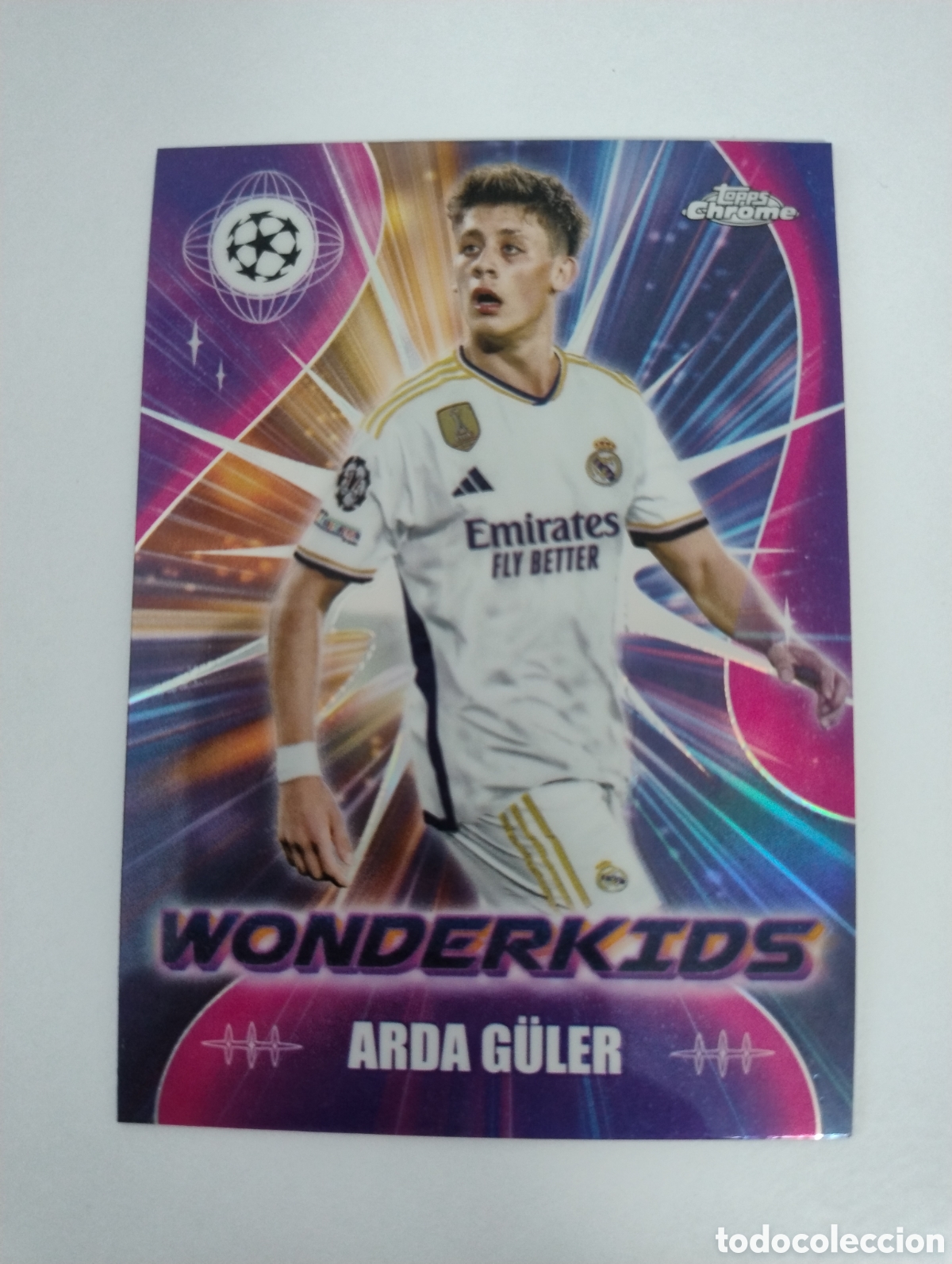 Cromos de f&uacute;tbol: WK 1 - Arda Guler - Real Madrid - Topps Chrome 2024 Wonderkids