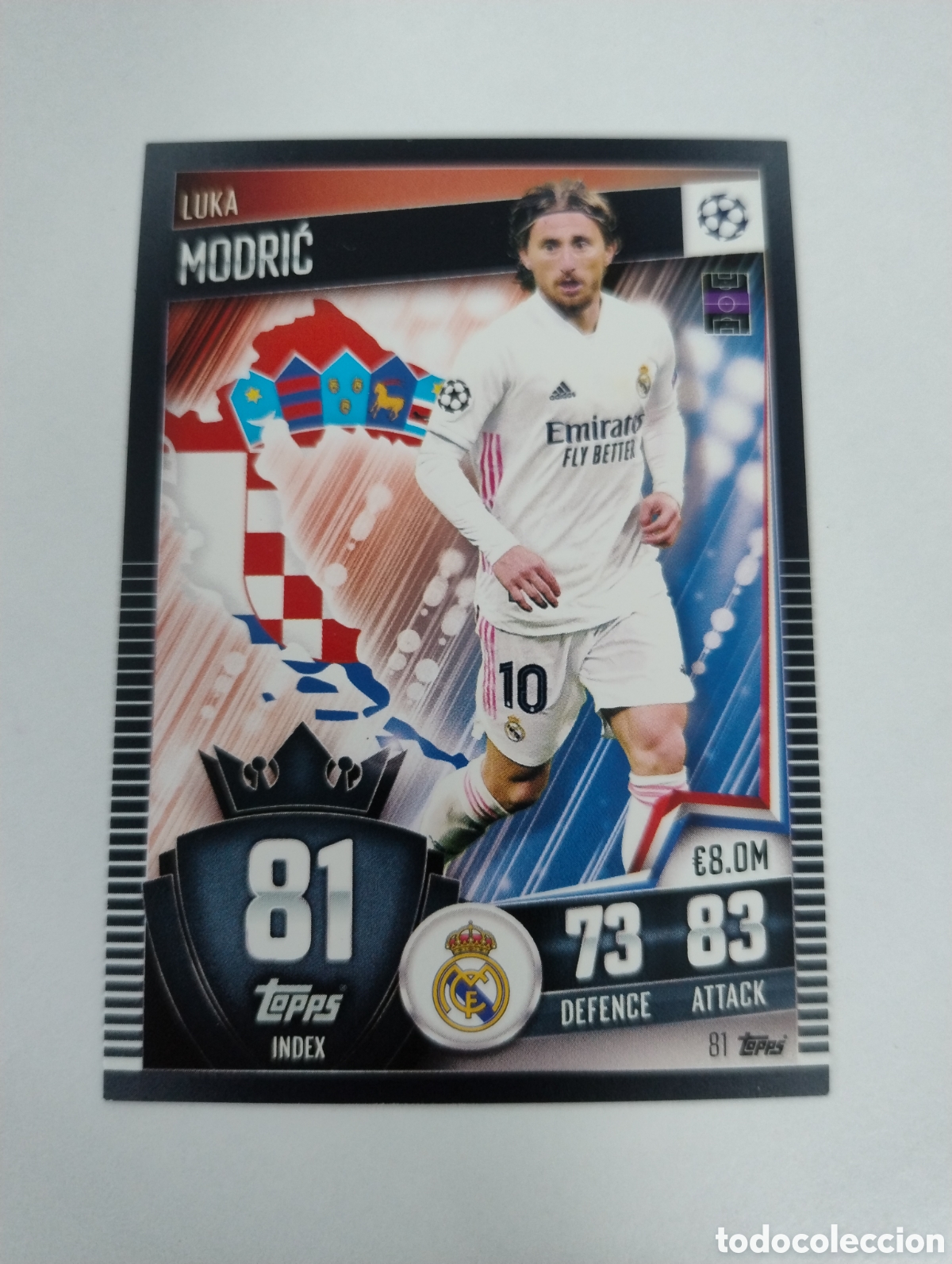 Cromos de f&uacute;tbol: 81 - Modric - Real Madrid - Topps Match Attax 101 2020 - 2021