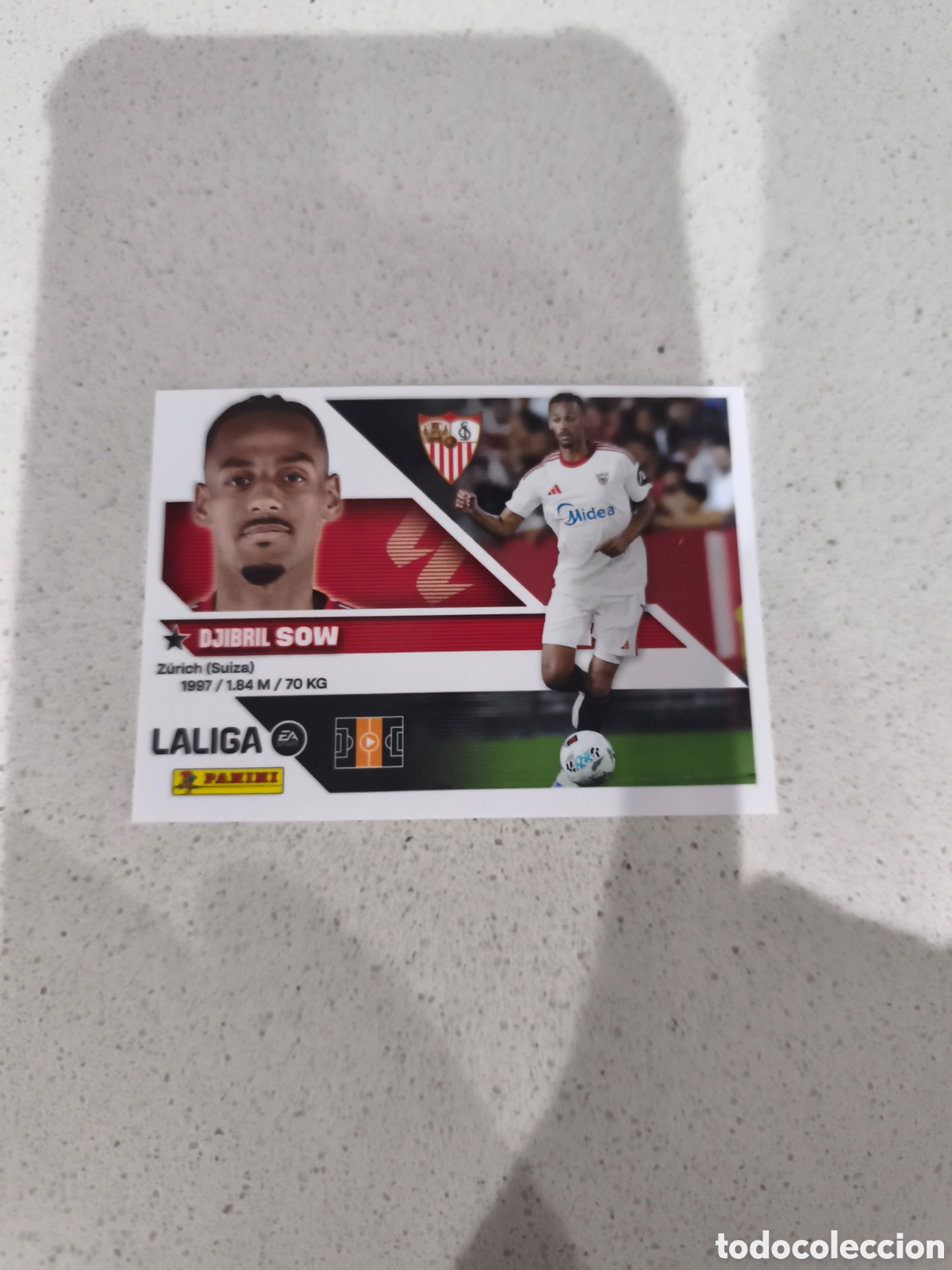 Cromos de f&uacute;tbol: CROMO N&Uacute;MERO 14 SOW SEVILLA. LIGA ESTE 26/27. PANINI.