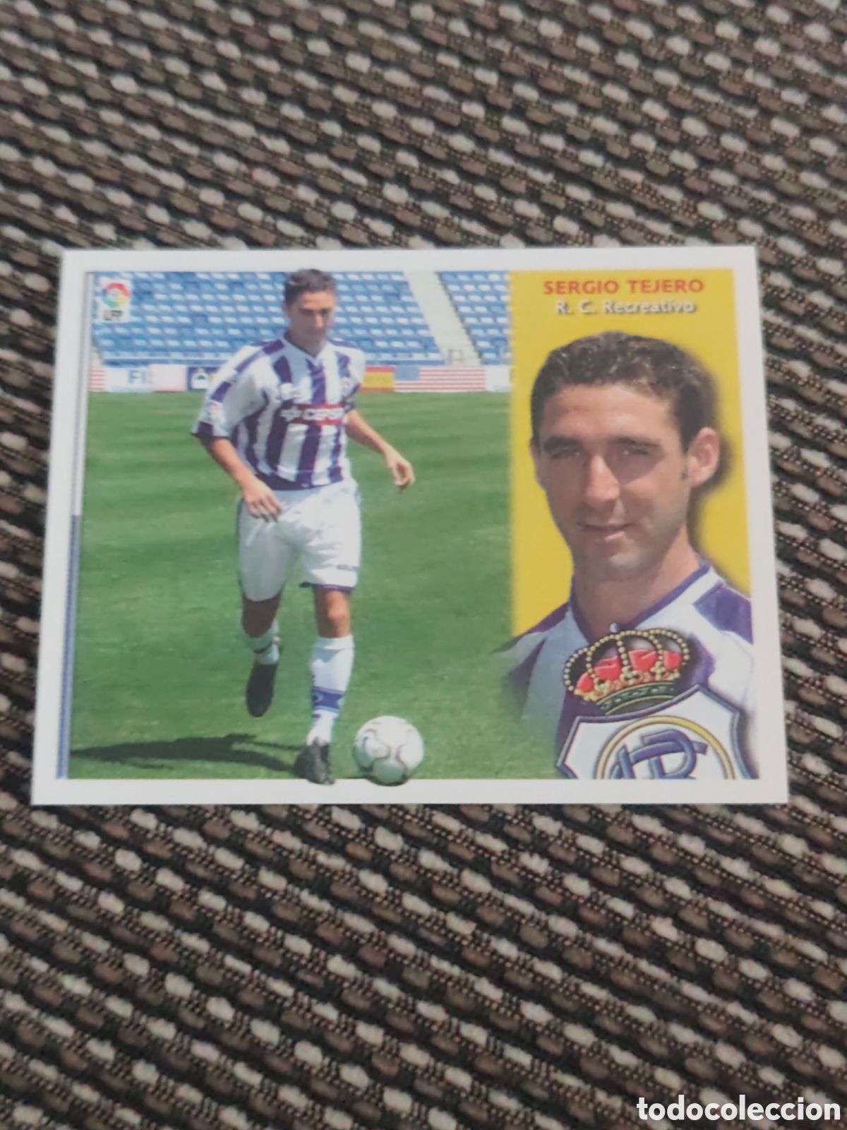 Cromos de f&uacute;tbol: COLOCA SERGIO TEJERO RECREATIVO HUELVA EDICIONES ESTE 2002 2003