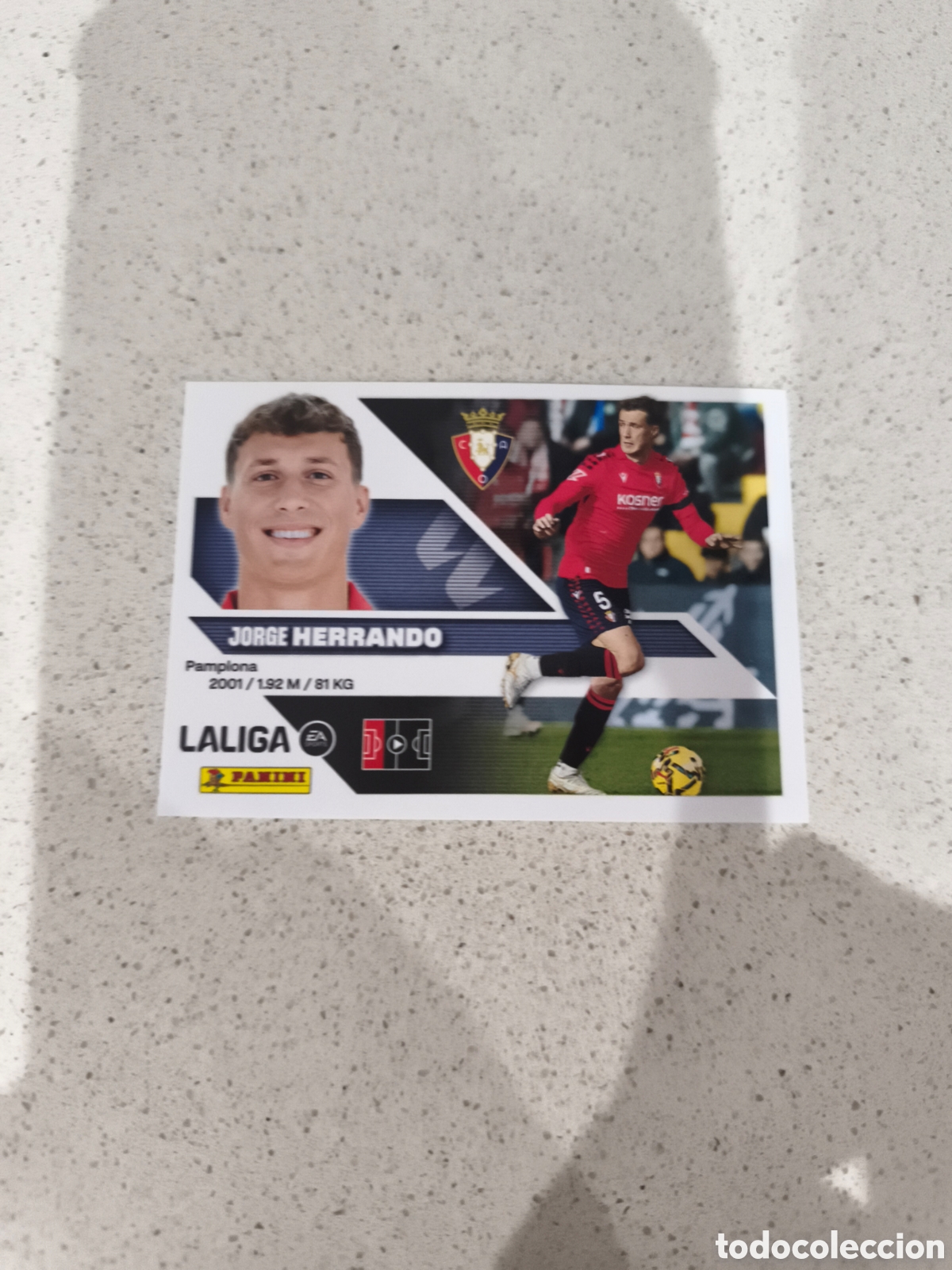 Figurine di Calcio: CROMO N&Uacute;MERO 7 HERRANDO OSASUNA. LIGA ESTE 26/27. PANINI.