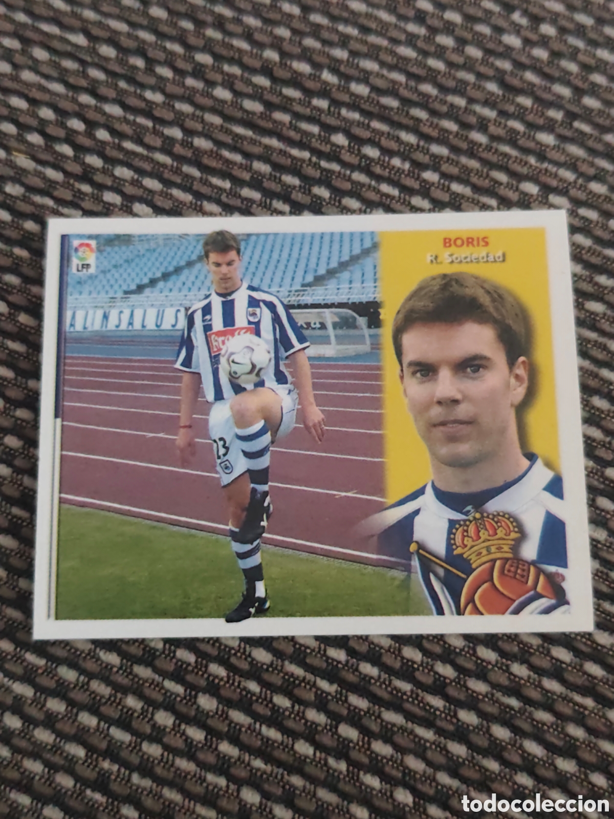 Cromos de f&uacute;tbol: COLOCA BORIS REAL SOCIEDAD EDICIONES ESTE 2002 2003