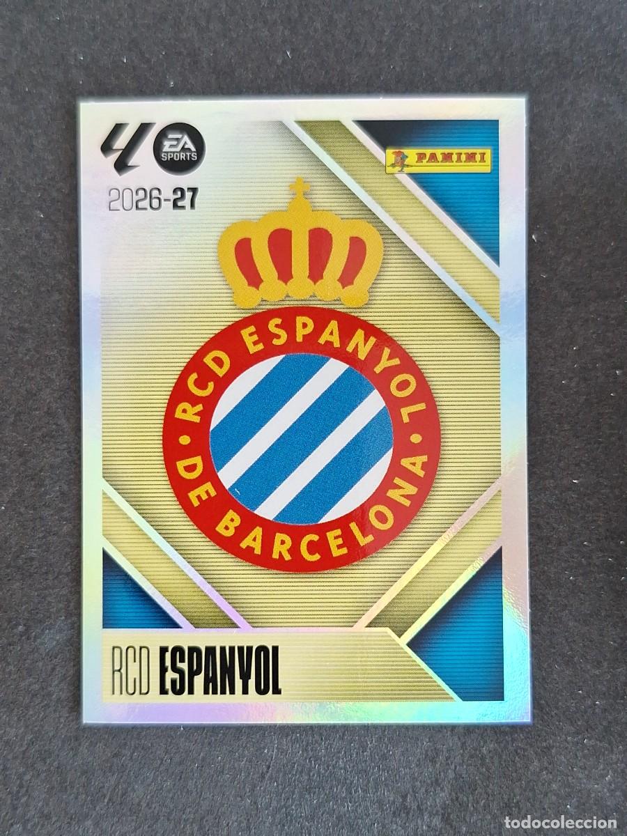 Figurine di Calcio: L1 ESCUDO R. C. D. ESPA&Ntilde;OL LIGA ESTE 2026 2027 26 27 NUNCA PEGADO SIN PEGAR