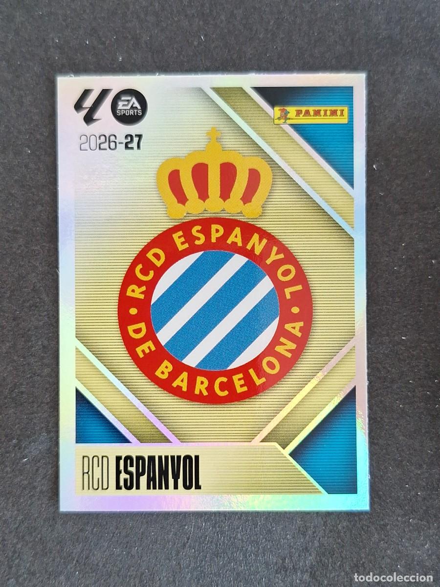 Figurine di Calcio: L1 ESCUDO R. C. D. ESPA&Ntilde;OL LIGA ESTE 2026 2027 26 27 NUNCA PEGADO SIN PEGAR