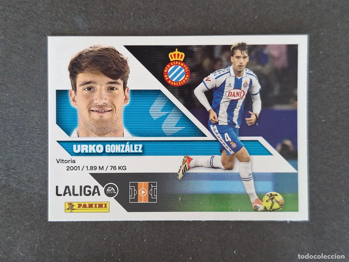 Cromos de f&uacute;tbol: L1 URKO R. C. D. ESPA&Ntilde;OL LIGA ESTE 2026 2027 26 27 NUNCA PEGADO SIN PEGAR
