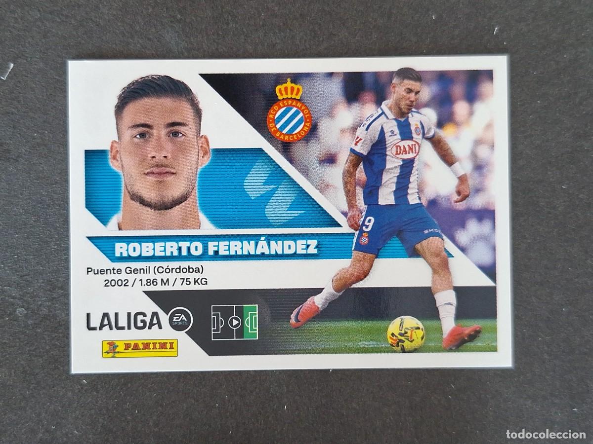 Cromos de f&uacute;tbol: L1 ROBERTO FERNANDEZ R. C. D. ESPA&Ntilde;OL LIGA ESTE 2026 2027 26 27 NUNCA PEGADO SIN PEGAR