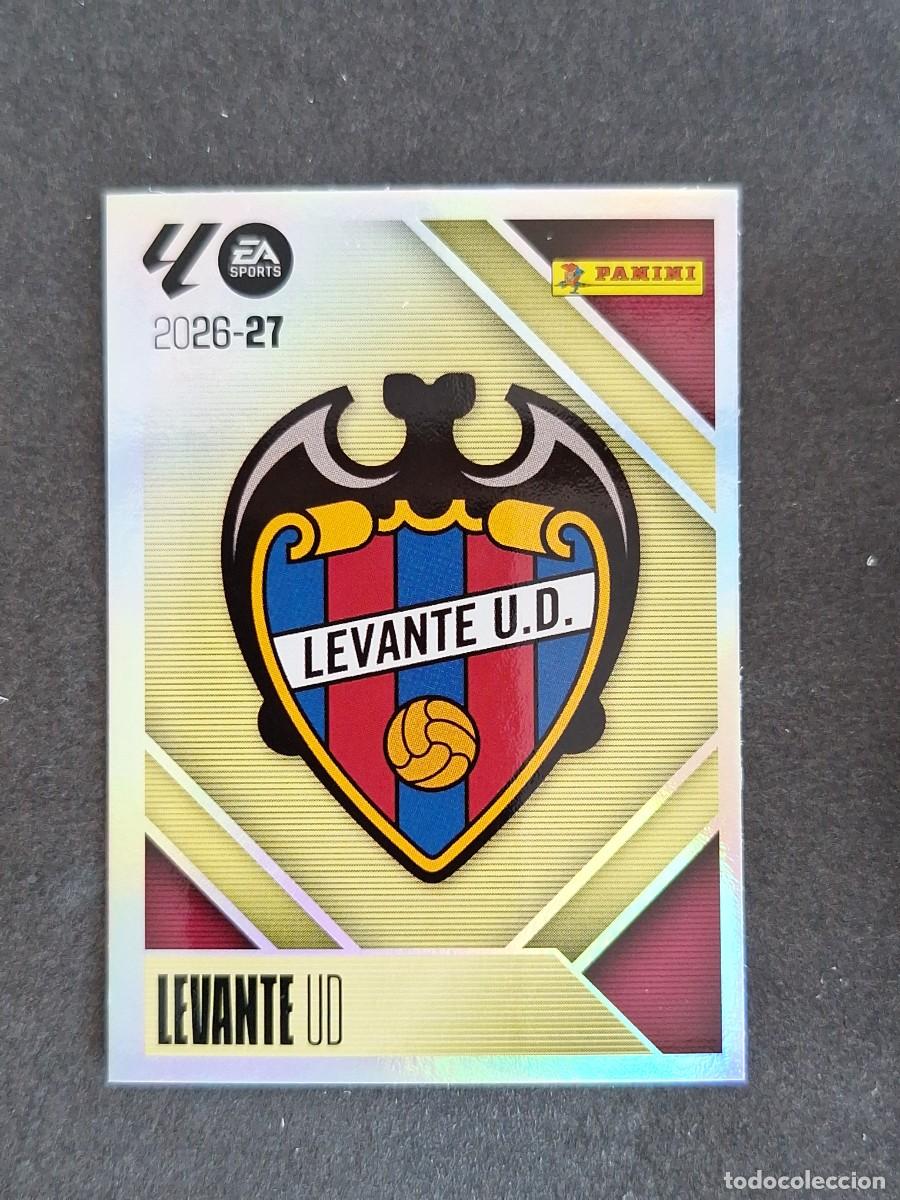 Cromos de f&uacute;tbol: L1 ESCUDO LEVANTE U. D. LIGA ESTE 2026 2027 26 27 NUNCA PEGADO SIN PEGAR