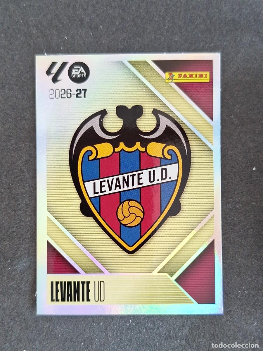 Cromos de f&uacute;tbol: L1 ESCUDO LEVANTE U. D. LIGA ESTE 2026 2027 26 27 NUNCA PEGADO SIN PEGAR