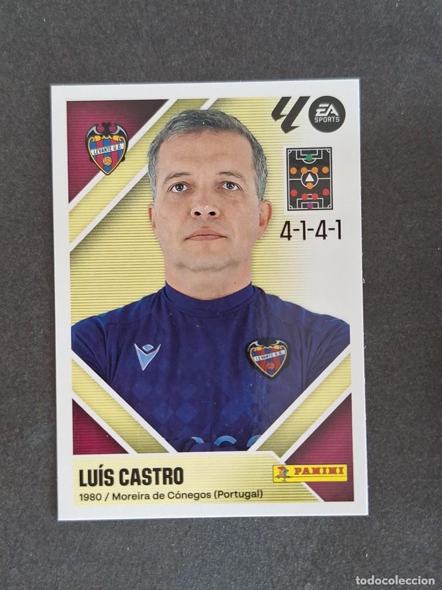 Cromos de f&uacute;tbol: L1 LUIS CASTRO ENTRENADOR LEVANTE U. D. LIGA ESTE 2026 2027 26 27 NUNCA PEGADO SIN PEGAR