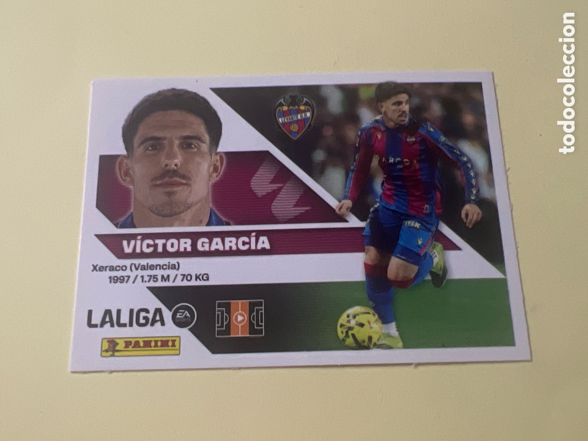 Figurine di Calcio: C2220. Victor Garc&iacute;a n&uacute;mero 14A del Levante cromo liga este 26-27 2026-2027