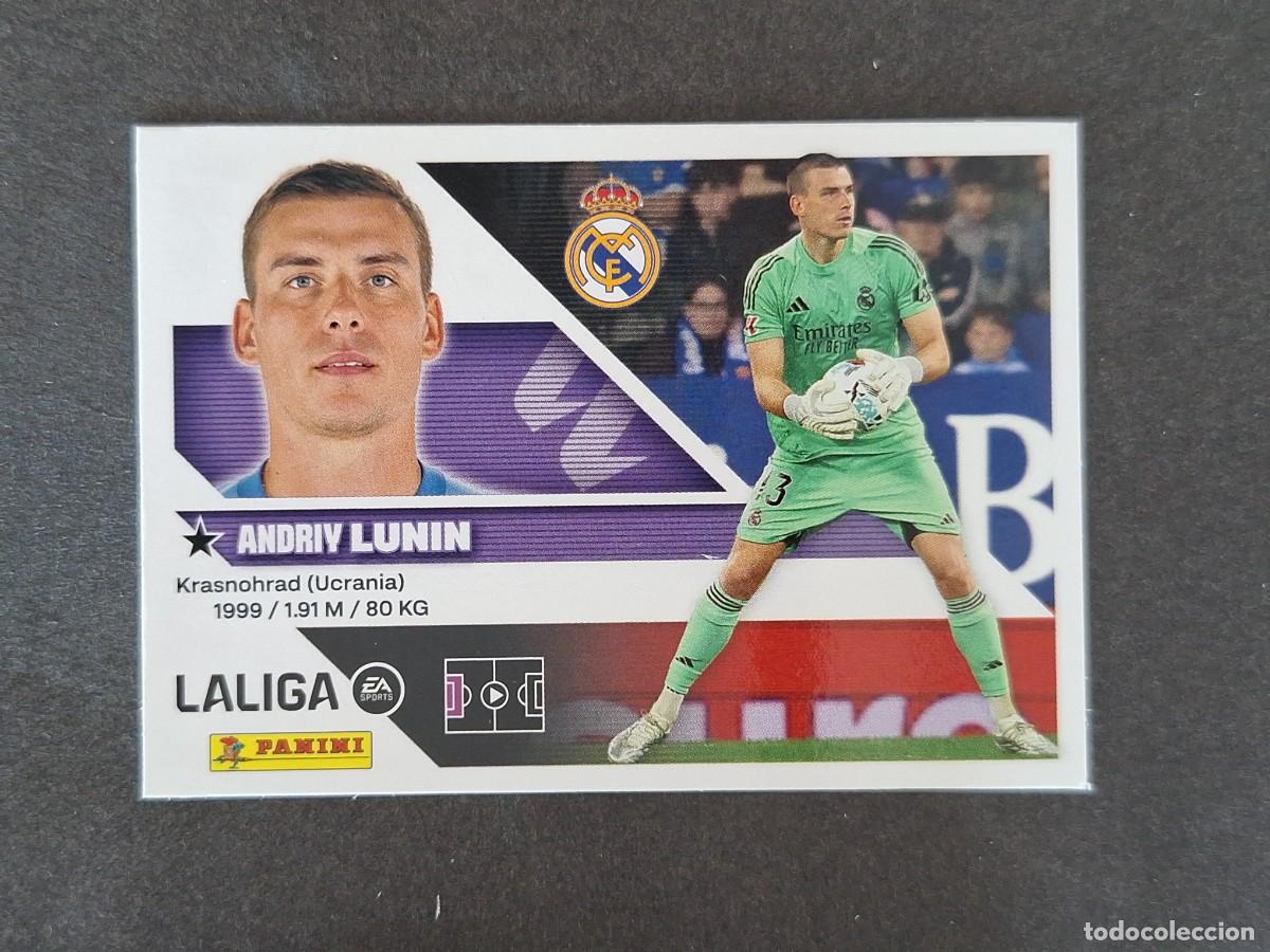 Figurine di Calcio: L1 LUNIN REAL MADRID LIGA ESTE 2026 2027 26 27 NUNCA PEGADO SIN PEGAR