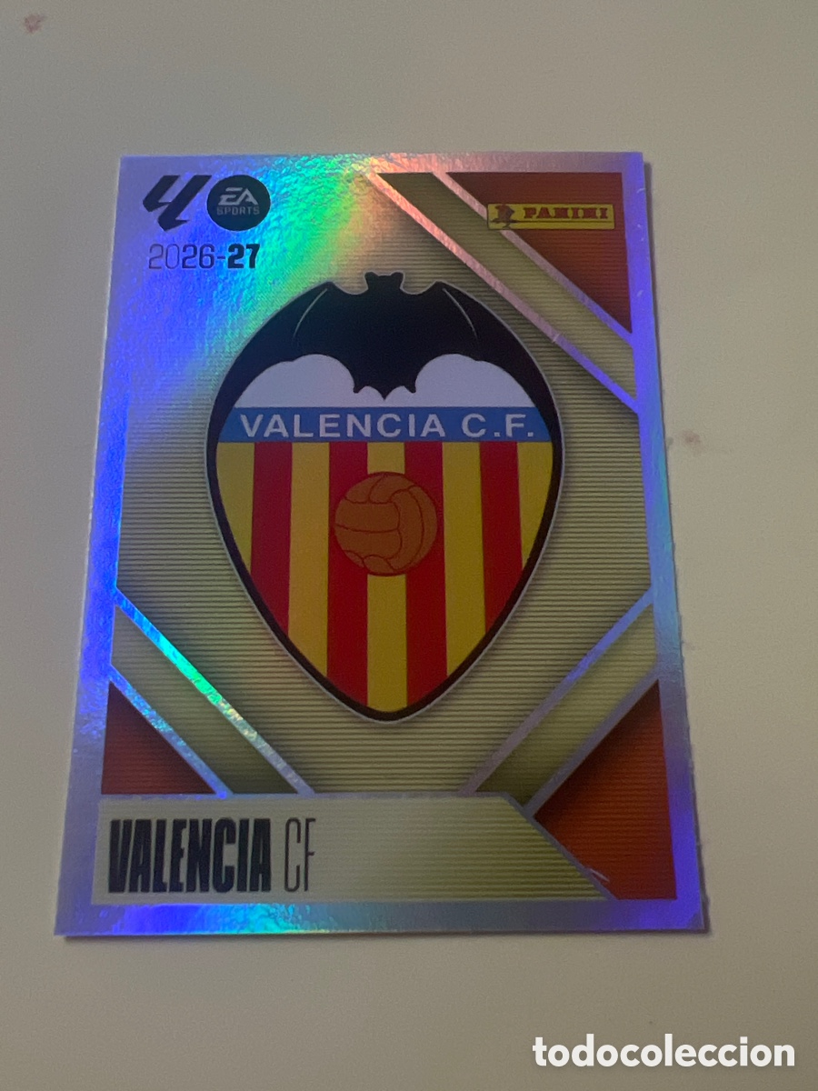 Figurine di Calcio: C2224. Escudo del Valencia n&uacute;mero 1 cromo liga este 26-27 2026-2027