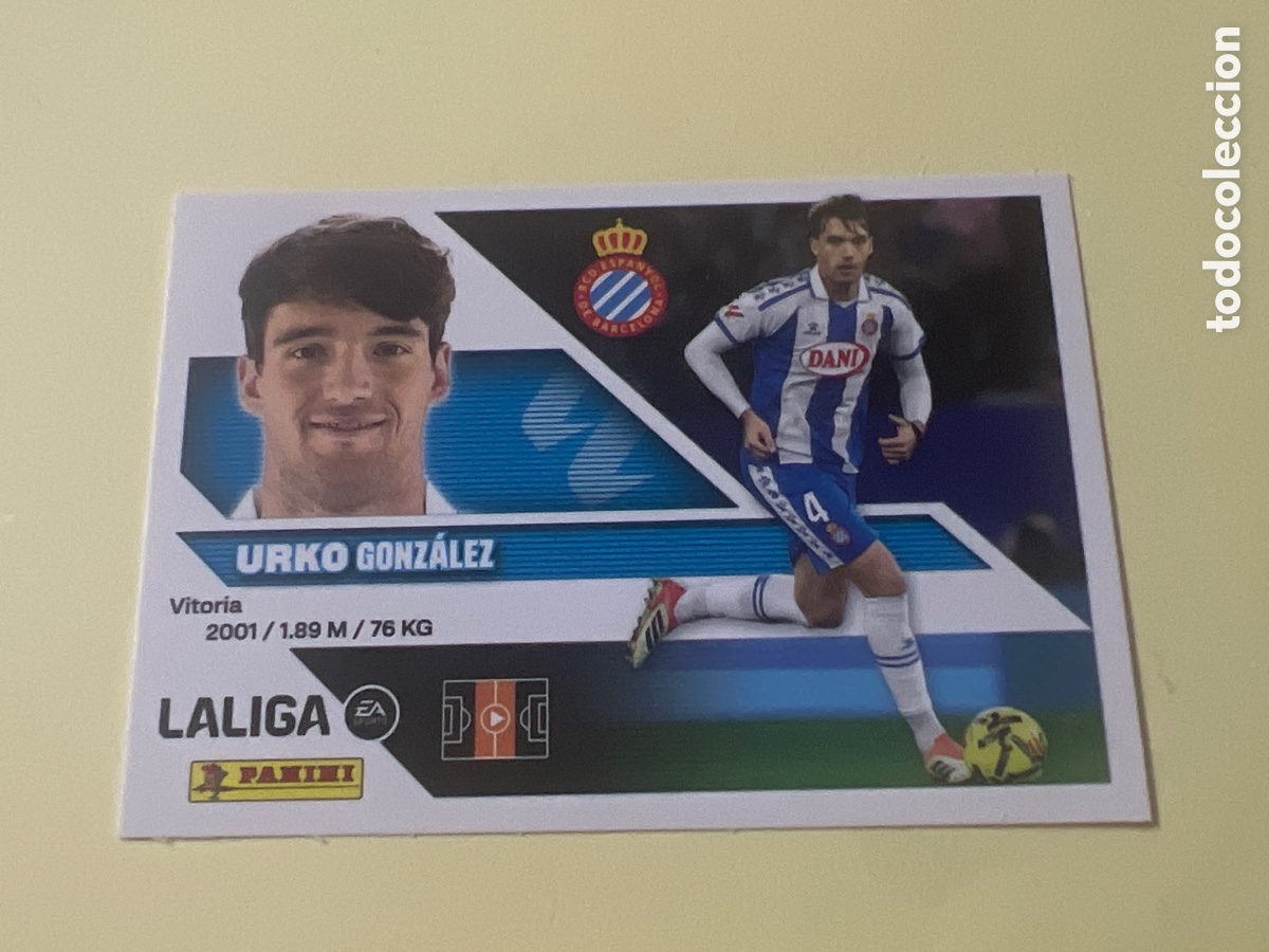 Cromos de f&uacute;tbol: C2235. URKO R. C. D. ESPA&Ntilde;OL LIGA ESTE 2026 2027 26 27 NUNCA PEGADO SIN PEGAR