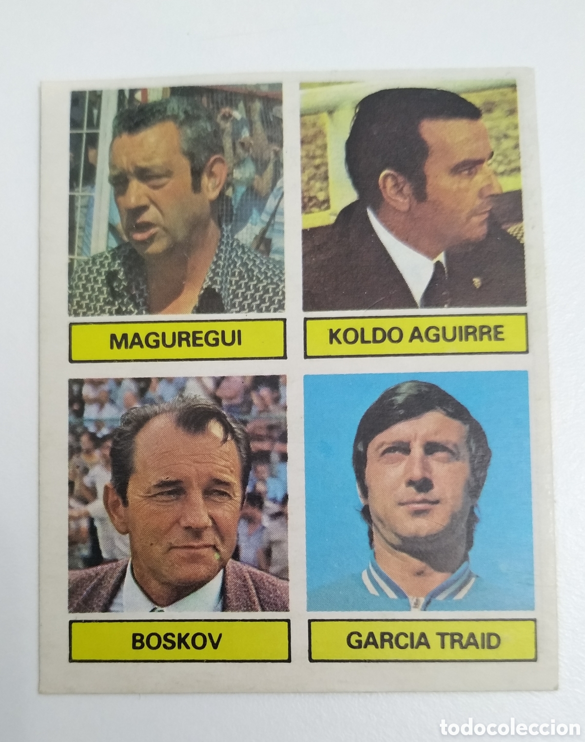 Cromos de f&uacute;tbol: GARCIA TRAID MAGUREGUI BOSKOV ESTE 1981 1982 CROMO FUTBOL LIGA 81 82 - RECUPERADO DESPEGADO
